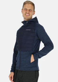 Discount Swedemount Training Hybrid Jacket Navy Melange/Lt. Grey Melange