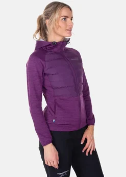 Online Swedemount Training Hybrid Jacket W Plum Melange/Lt Grey Melange