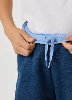 Swedemount Training Logo Pants JR II Navy Melange/Lt Blue