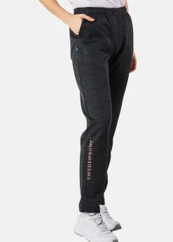 Best Swedemount Training Logo Pants W II Charcoal Melange/Dusty Rose