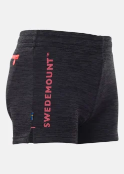 Swedemount Training Logo Short Shorts JR Charcoal Melange/New Pink