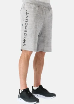 Swedemount Training Logo Shorts Lt. Grey Melange/Charcoal Melange
