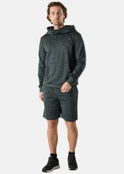 Discount Swedemount Training Logo Shorts II Dusty Green Melange/Charcoal Melange