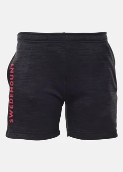 Hot Swedemount Training Logo Shorts JR Charcoal Melange/New Pink