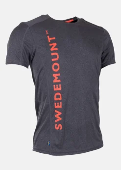 Discount Swedemount Training Logo Tee Dk. Grey Melange/Orange
