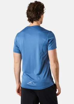 Swedemount Training Logo Tee Denim Blue Melange/Reflective