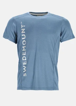 Swedemount Training Logo Tee Denim Blue Melange/Reflective