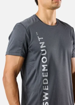 Best Swedemount Training Logo Tee Charcoal Melange/Neon