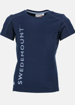 Clearance Swedemount Training Logo Tee G JR Navy Melange/Lt Blue Melange