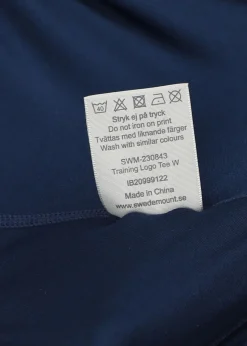 Clearance Swedemount Training Logo Tee W Navy Melange/Lt Blue Melange