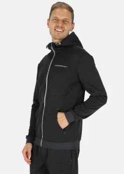 New Swedemount Training Logo Zip Hood Charcoal Melange/Lt. Grey Melange