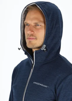 Clearance Swedemount Training Logo Zip Hood Navy Melange/Lt. Grey Melange