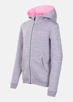 Discount Swedemount Training Logo Zip Hood JR Lt. Grey Melange/Lt. Pink