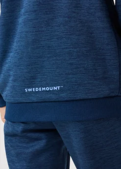 Sale Swedemount Training Logo Zip Hood JR II Navy Melange/Lt Blue