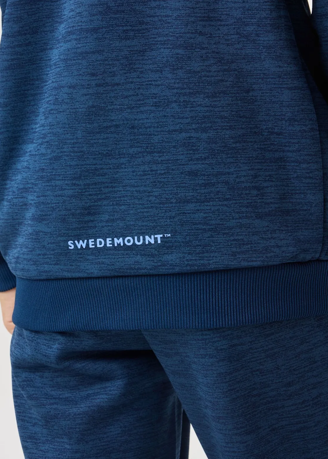 Sale Swedemount Training Logo Zip Hood JR II Navy Melange/Lt Blue