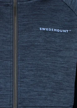 Sale Swedemount Training Logo Zip Hood JR II Navy Melange/Lt Blue