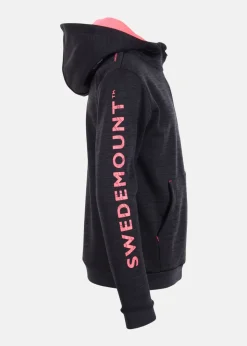 Discount Swedemount Training Logo Zip Hood JR Charcoal Melange/New Pink