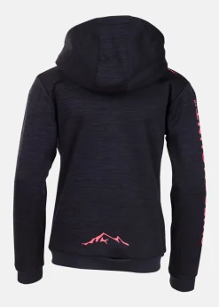 Discount Swedemount Training Logo Zip Hood JR Charcoal Melange/New Pink