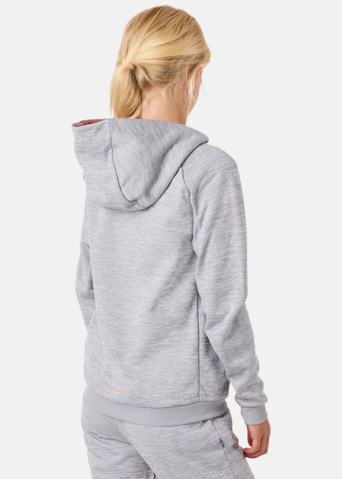 Swedemount Training Logo Zip Hood JR II Lt. Grey Melange/Dusty Rose