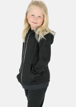 Clearance Swedemount Training Logo Zip Hood JR Charcoal Melange/Charcoal Melange