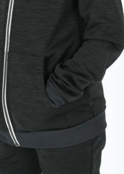 Clearance Swedemount Training Logo Zip Hood JR Charcoal Melange/Charcoal Melange