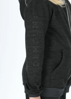 Clearance Swedemount Training Logo Zip Hood JR Charcoal Melange/Charcoal Melange