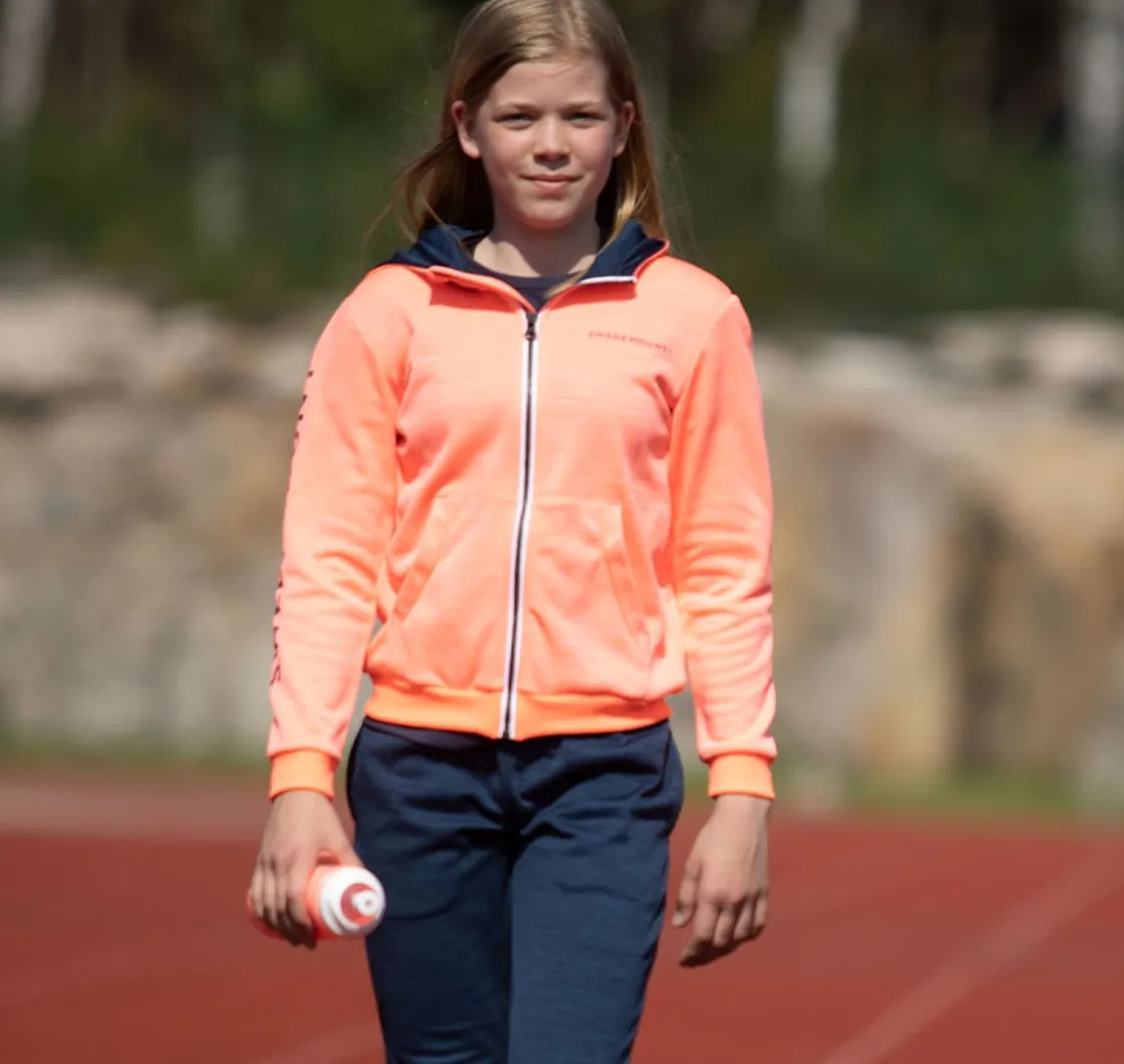 Sale Swedemount Training Logo Zip Hood JR Navy Melange/Lt. Grey Melange