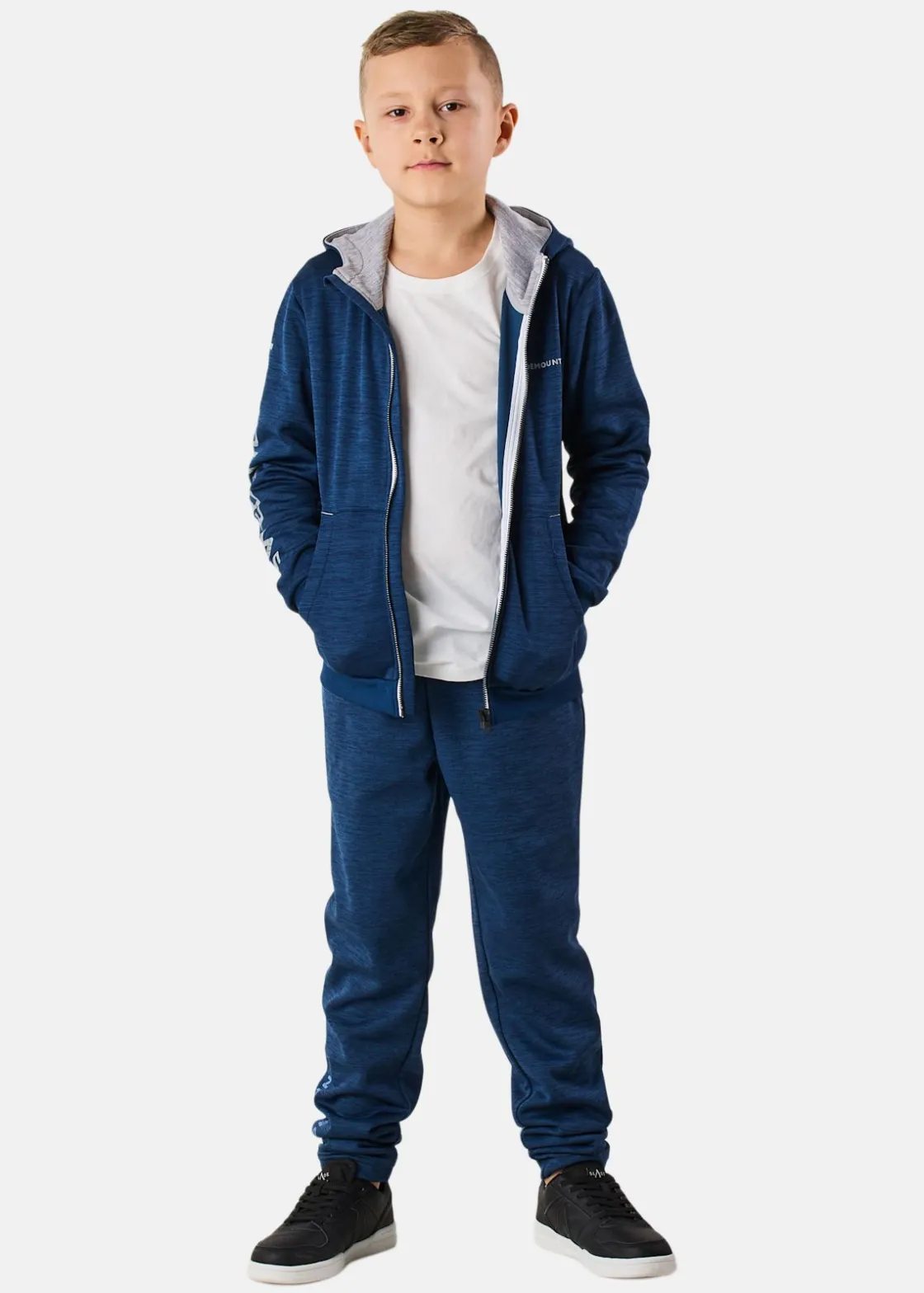 Sale Swedemount Training Logo Zip Hood JR Navy Melange/Lt. Grey Melange