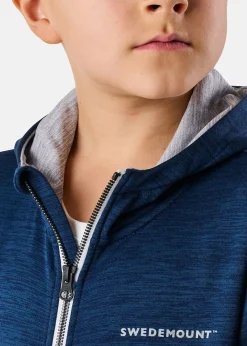 Sale Swedemount Training Logo Zip Hood JR Navy Melange/Lt. Grey Melange