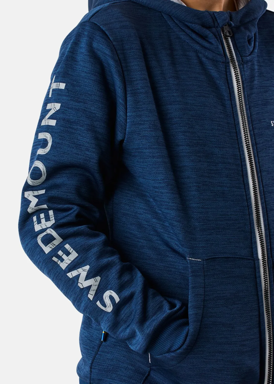 Sale Swedemount Training Logo Zip Hood JR Navy Melange/Lt. Grey Melange