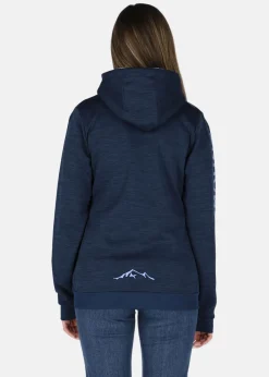 Swedemount Training Logo Zip hood W Navy Melange/Lt Blue Melange