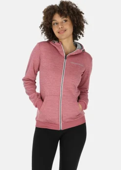 Discount Swedemount Training Logo Zip hood W Dusty Rose Melange/Lt. Grey Melange