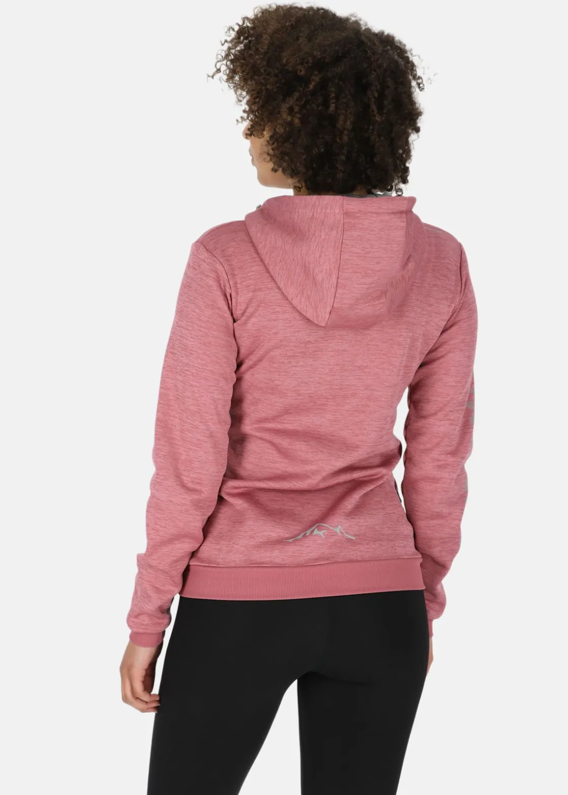 Discount Swedemount Training Logo Zip hood W Dusty Rose Melange/Lt. Grey Melange