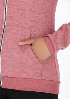 Discount Swedemount Training Logo Zip hood W Dusty Rose Melange/Lt. Grey Melange