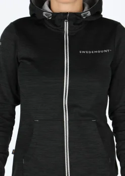 New Swedemount Training Logo Zip hood W Charcoal Melange/Lt. Grey Melange