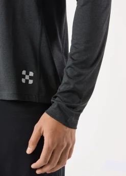 Clearance X-trail Training L/S Tee Black Melange