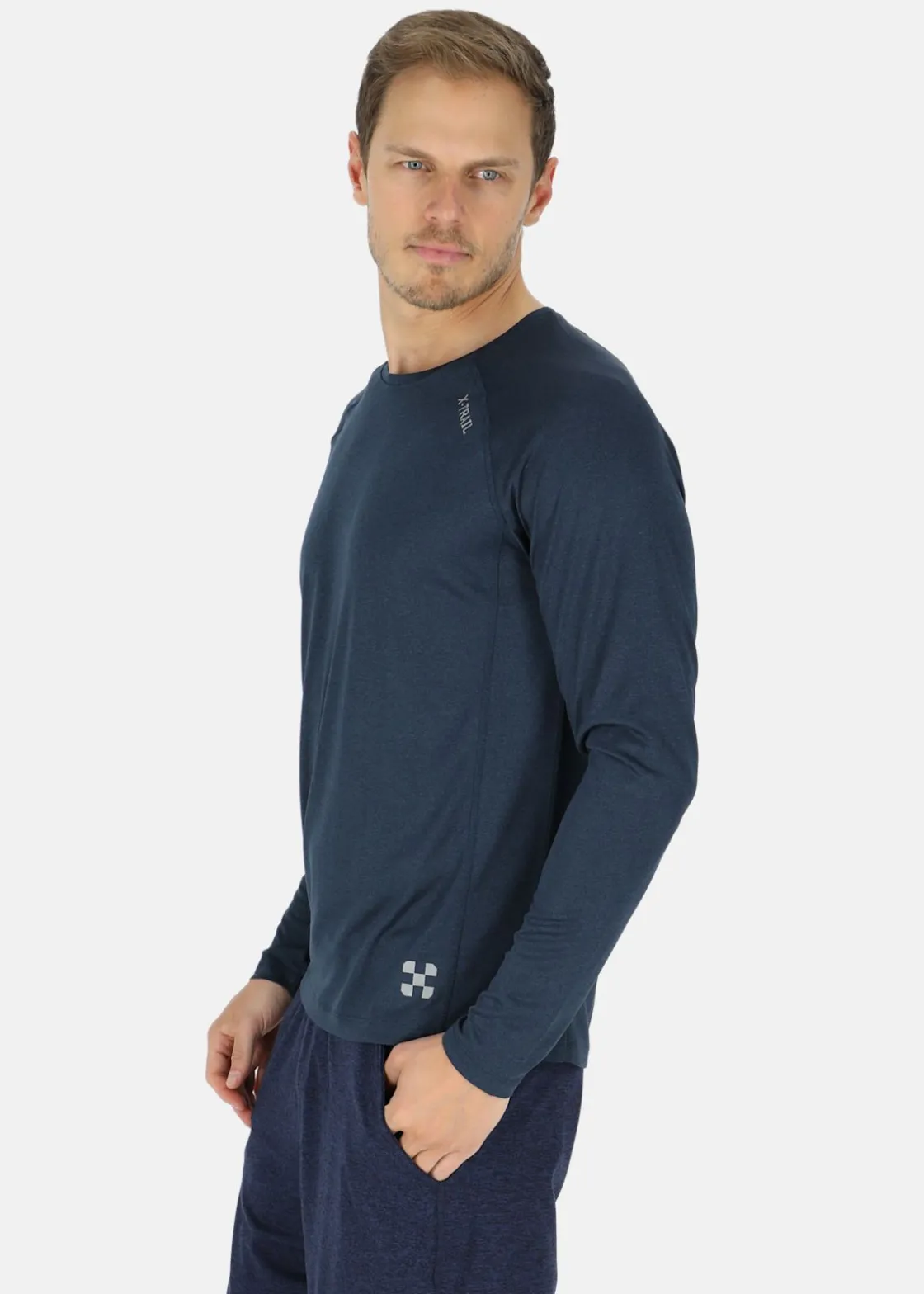 New X-trail Training L/S Tee II Dk. Navy Melange