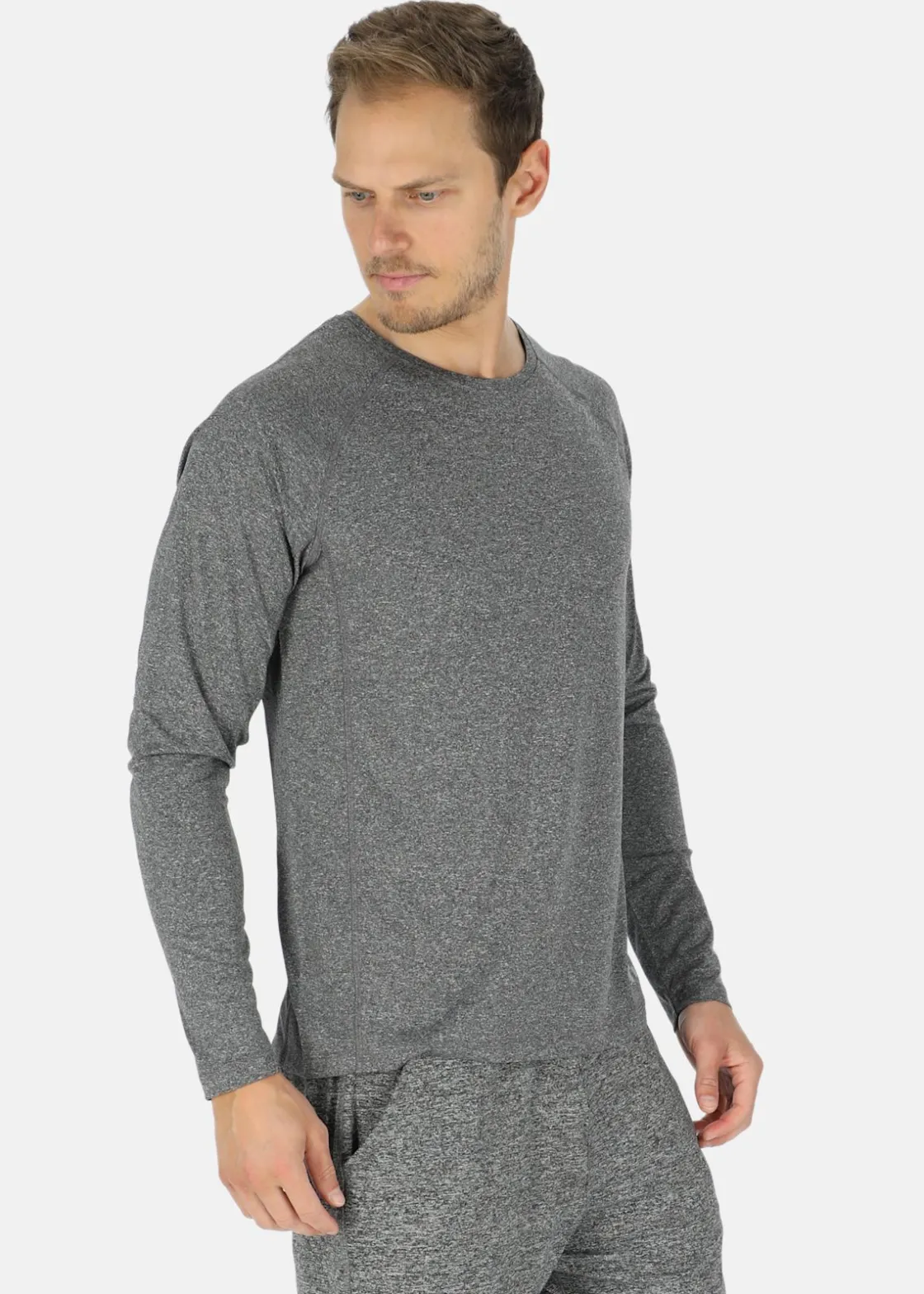 New X-trail Training L/S Tee II Charcoal Melange