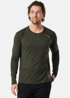 Outlet X-trail Training L/S Tee II Dk. Olive Melange