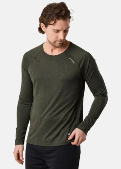 Outlet X-trail Training L/S Tee II Dk. Olive Melange