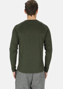 Online X-trail Training L/S Tee II Olive Melange