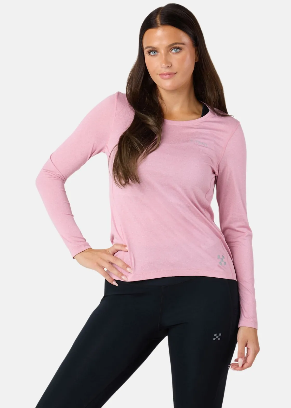 Outlet X-trail Training L/S Tee II W Dusty Rose Melange