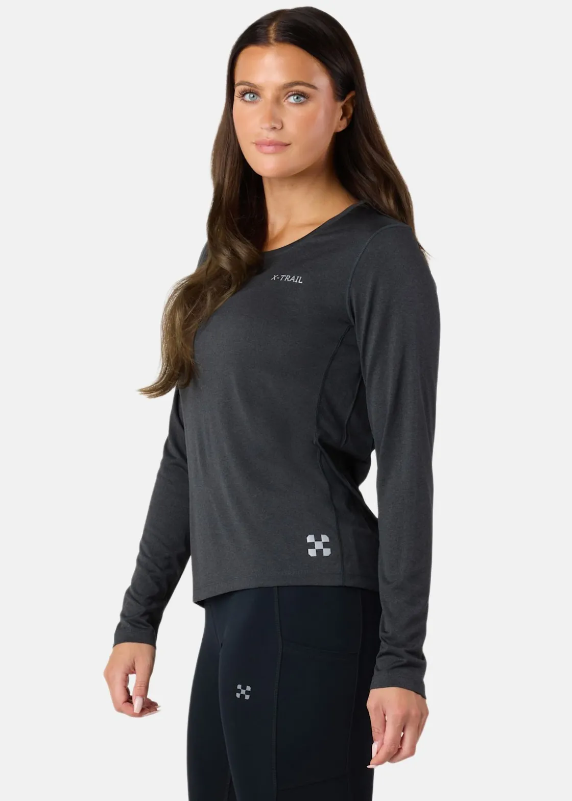 Discount X-trail Training L/S Tee II W Black Melange