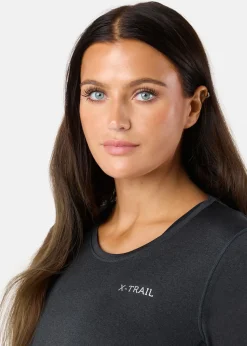Discount X-trail Training L/S Tee II W Black Melange