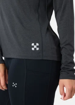 Discount X-trail Training L/S Tee II W Black Melange