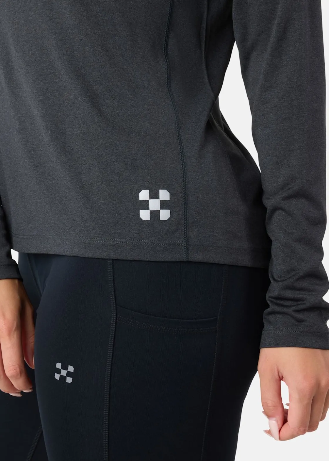 Discount X-trail Training L/S Tee II W Black Melange