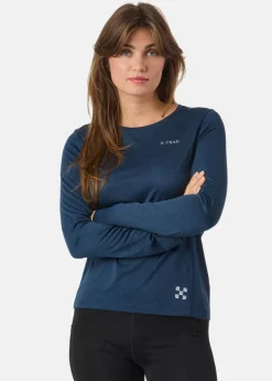 New X-trail Training L/S Tee W Navy Melange