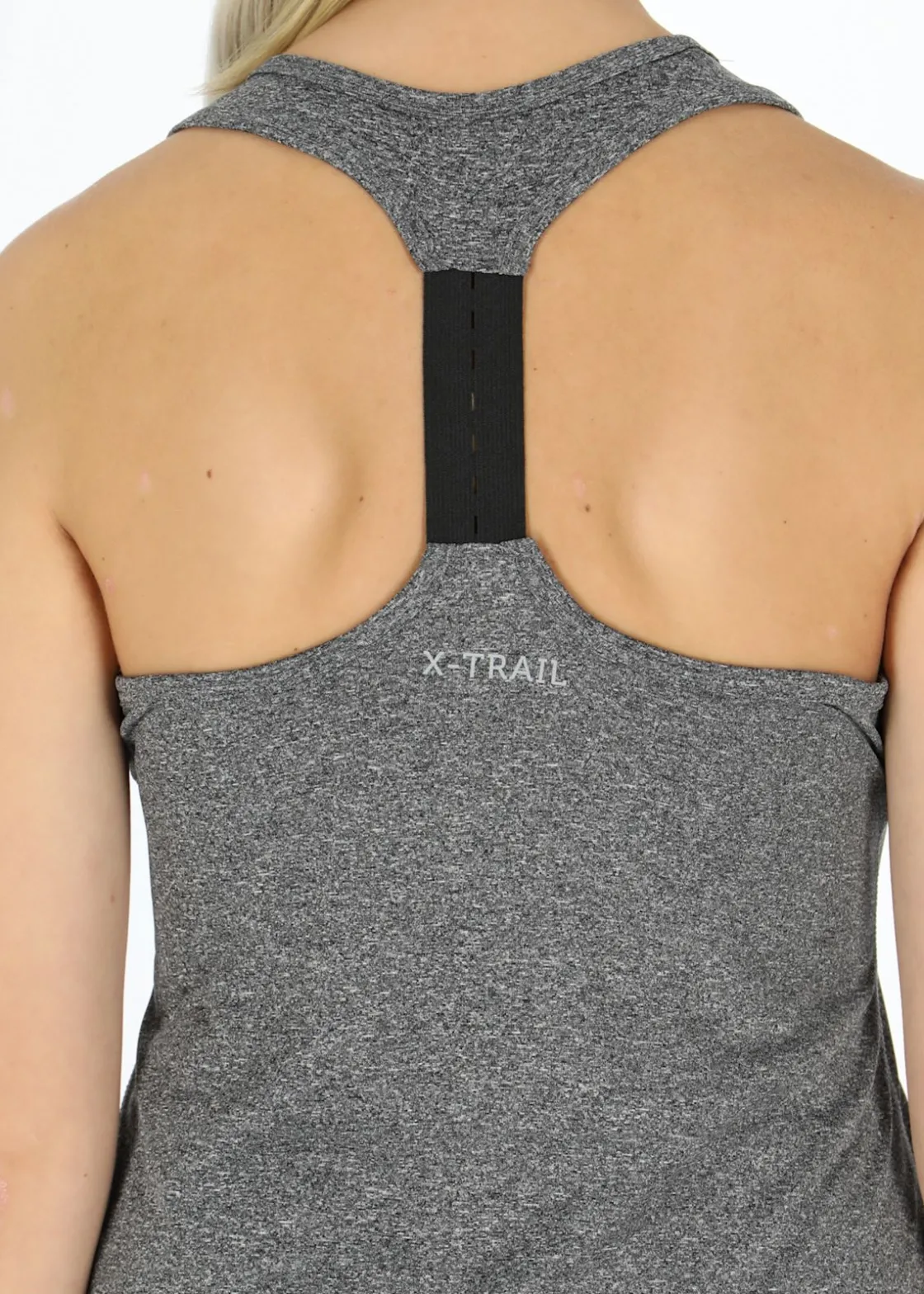 Online X-trail Training Singlet W Charcoal Melange