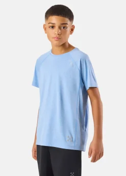 Hot X-trail Training Tee JR Lt. Blue Melange