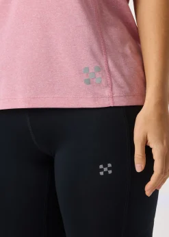 Outlet X-trail Training Tee W Dusty Rose Melange